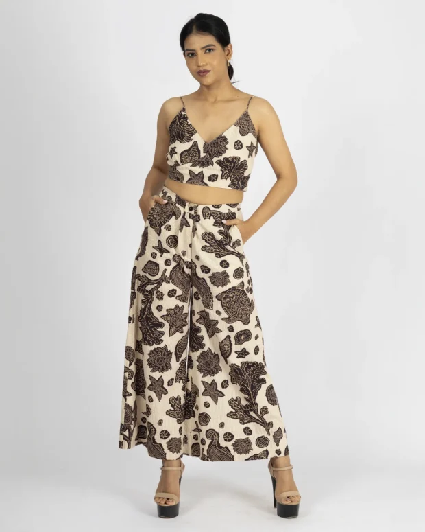 Cotton Off-White Digital Print 2 Piece Co-ord Set
