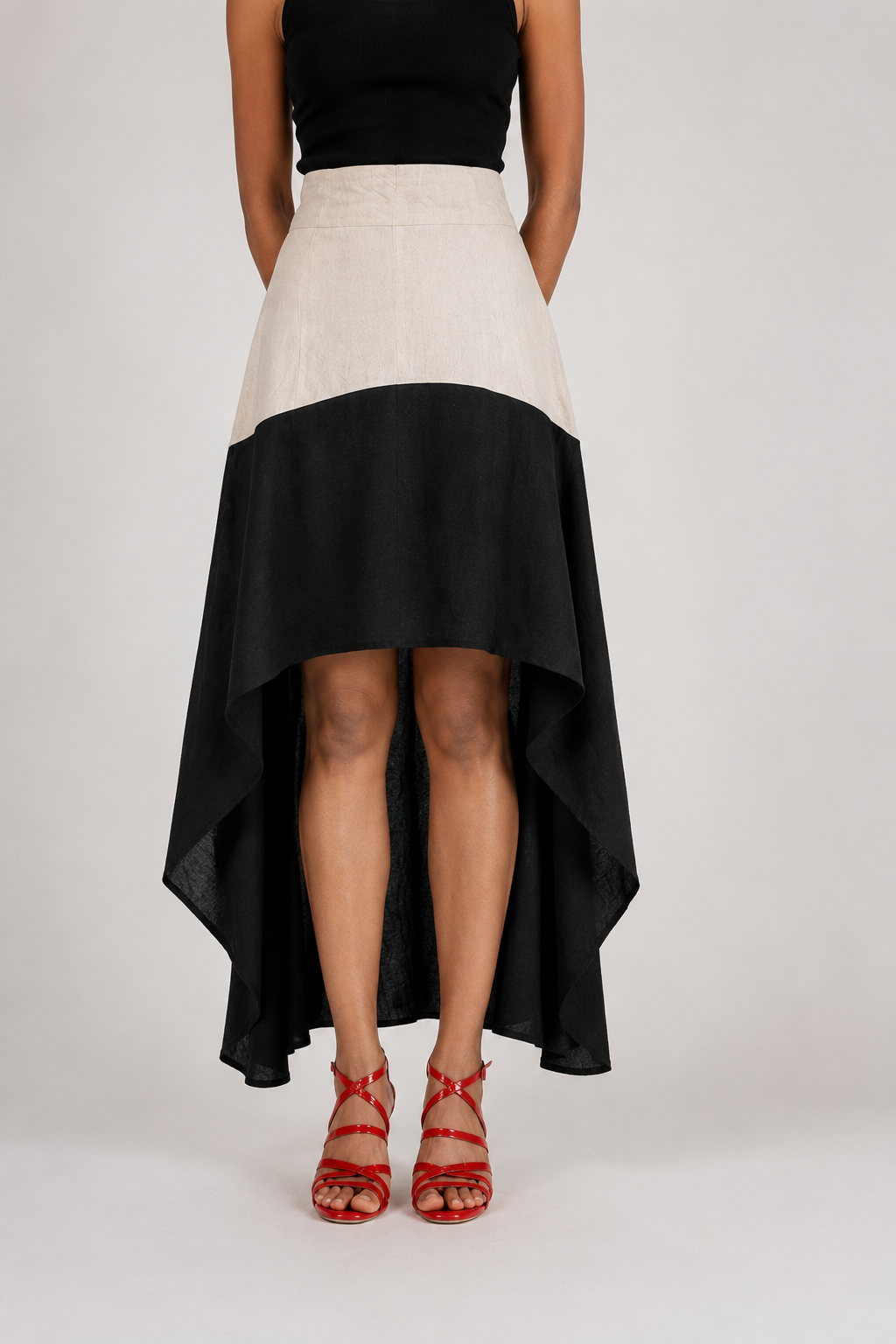Black & White Cotton Skirt