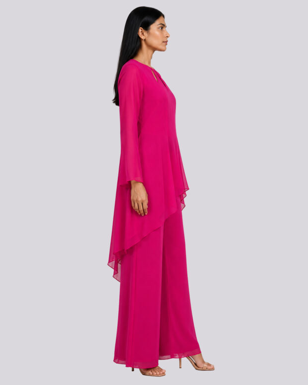 Alternative view of Elegant fuchsia co-ord set