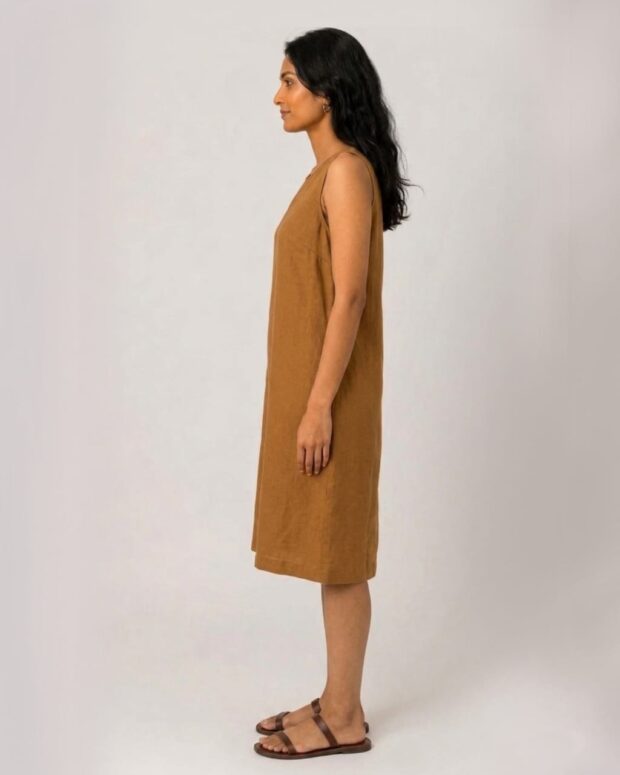 Alternative view of Minimal Sleeveless Linen Dress