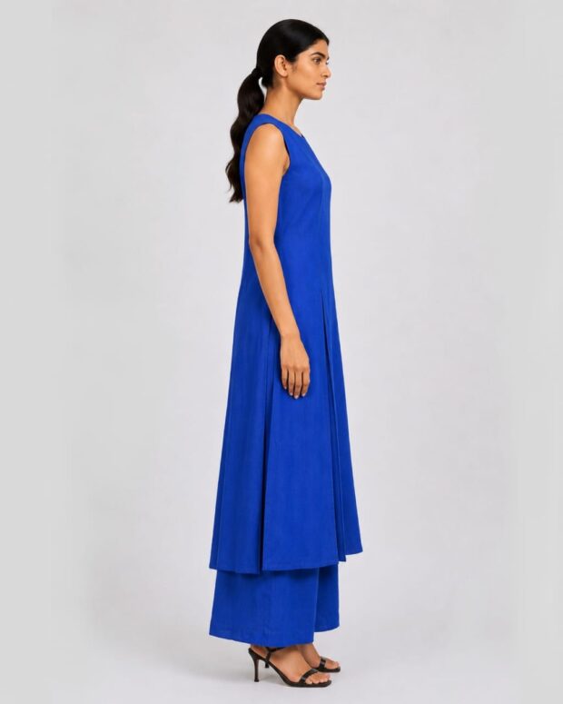 Alternative view of Contemporary Blue Kurta Set