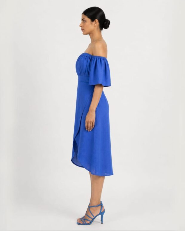 Alternative view of Royal Blue Off-Shoulder Dress