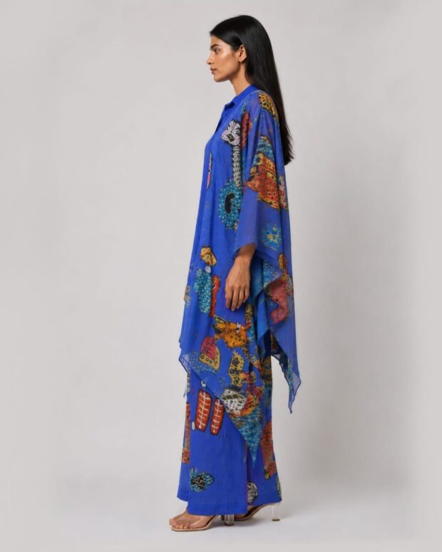 Alternative view of Artisanal Cobalt Blue Co-ord Set