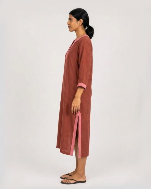 Alternative view of Earthy Rust Midi Dress