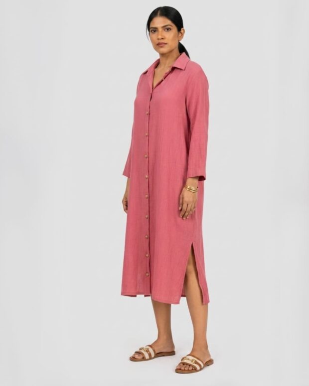 Alternative view of Pink Shirt Dress