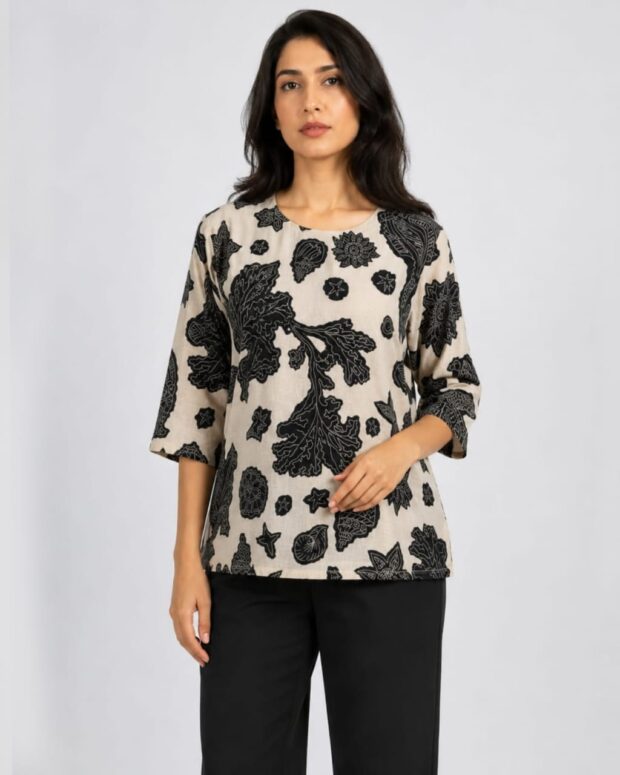 Printed Boxy Top
