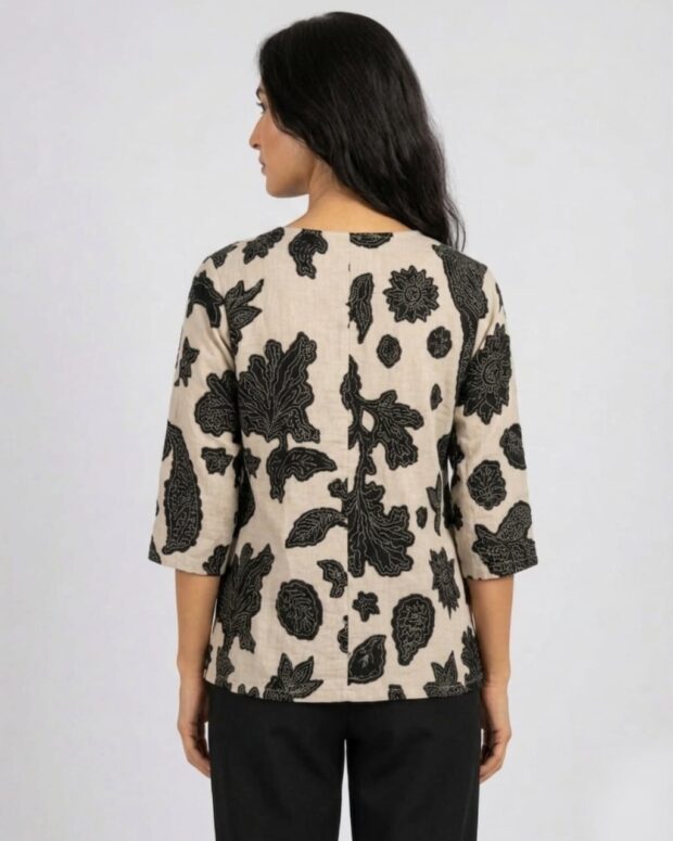 Alternative view of Printed Boxy Top