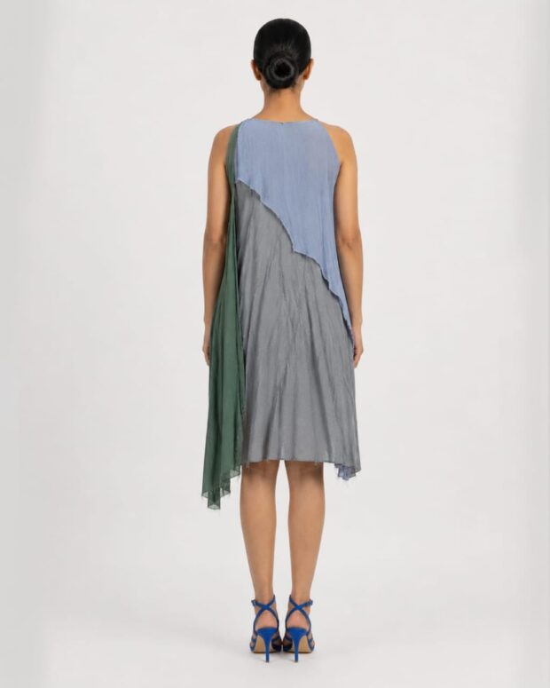 Alternative view of Color-Block Asymmetrical Dress