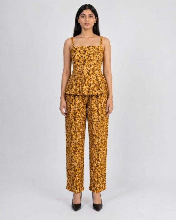 Printed Peplum co-rds set