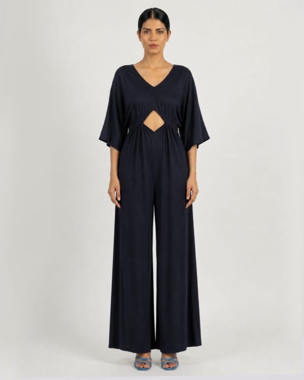 Black Cut-Out Jumpsuit