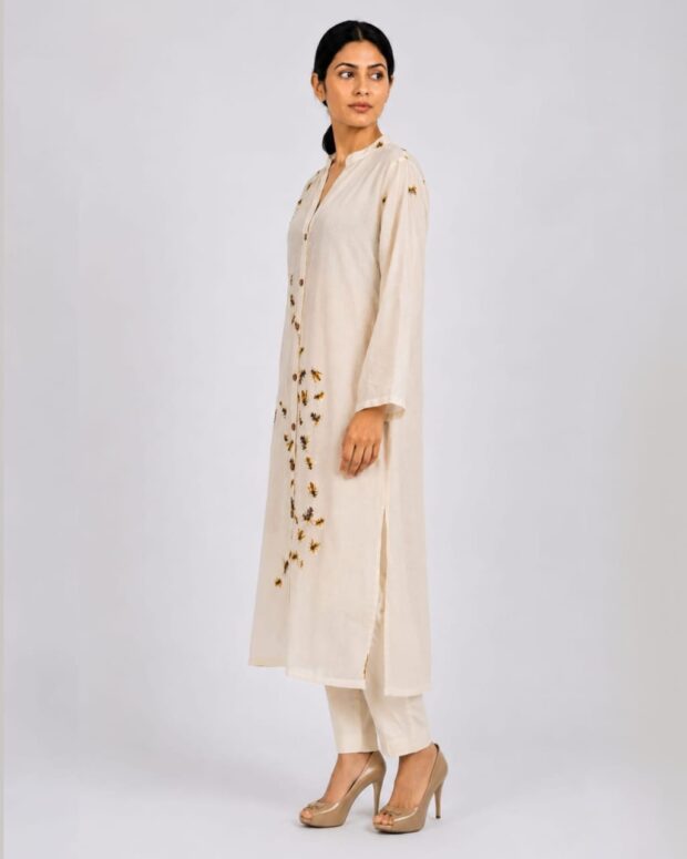 Alternative view of Ivory Printed Long Kurta