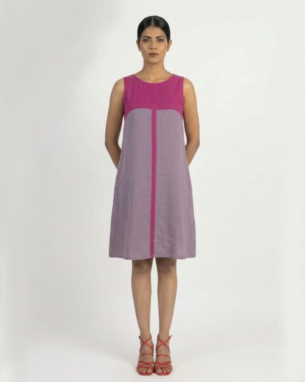 Sleeveless A-line shift dress
