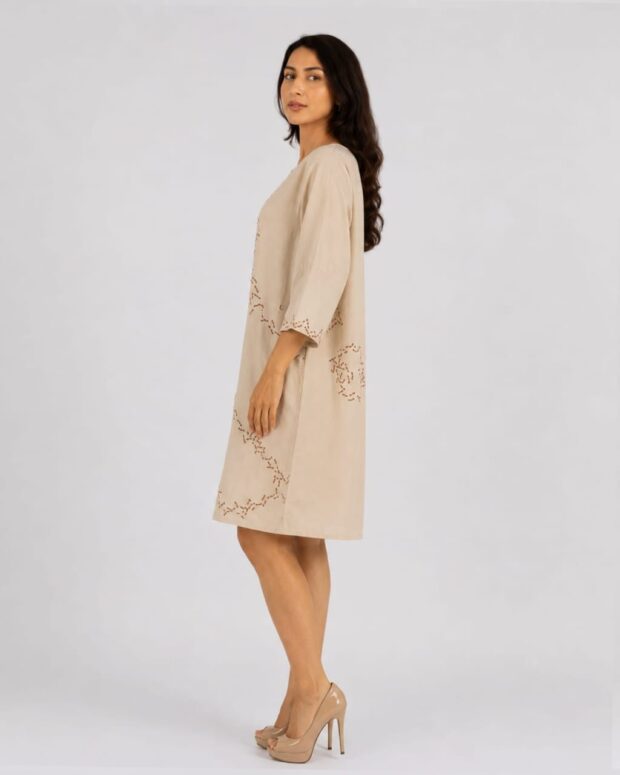 Alternative view of Gauze Cotton Printed Shift Dress
