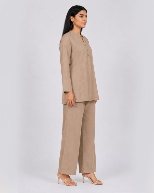 Alternative view of Minimal Beige Co-ord Set