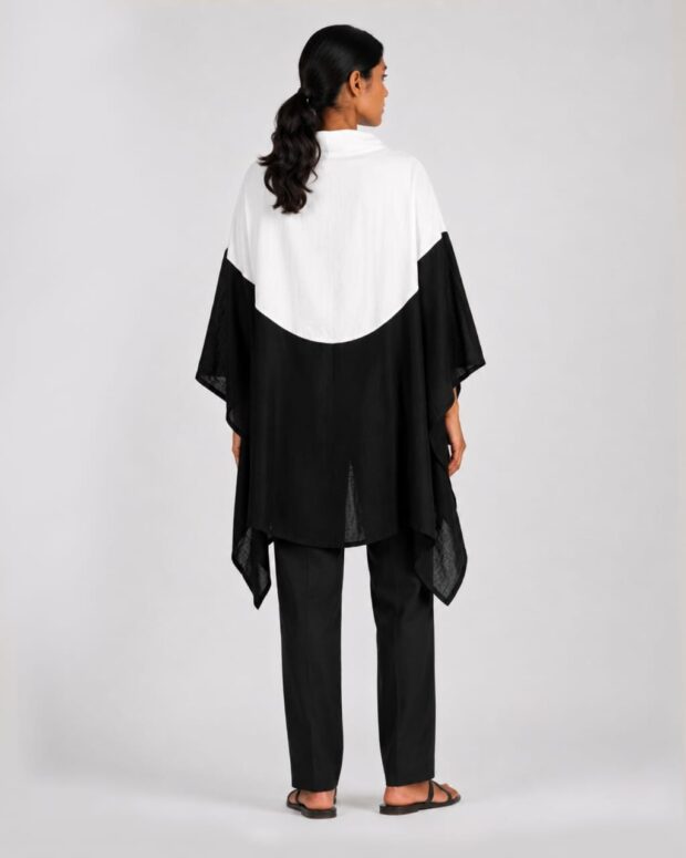 Alternative view of cotton poncho