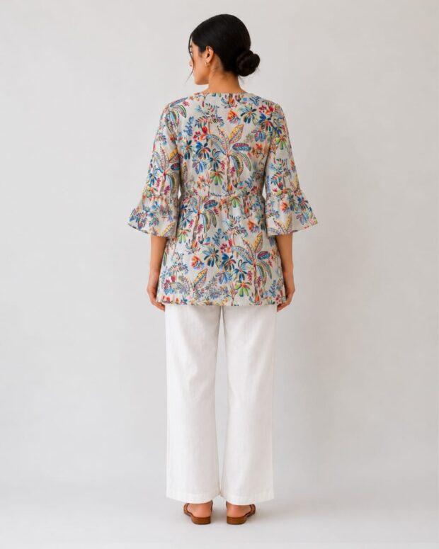 Alternative view of Lightweight floral printed tunic