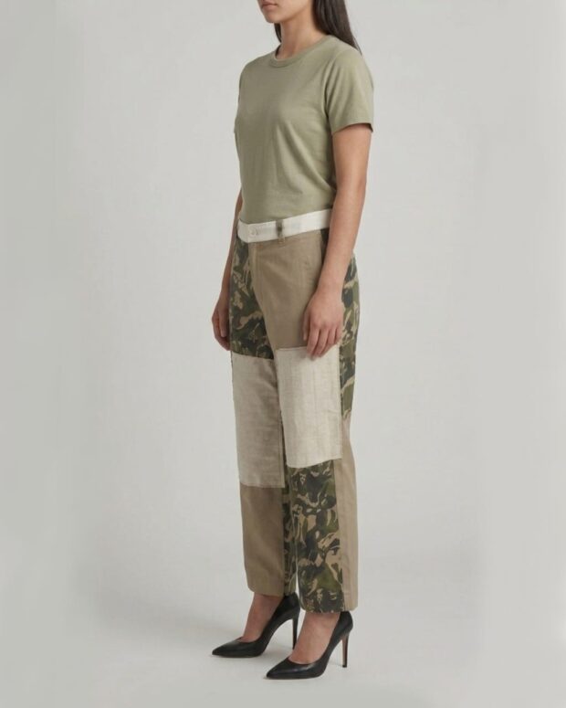 Alternative view of patchwork trousers