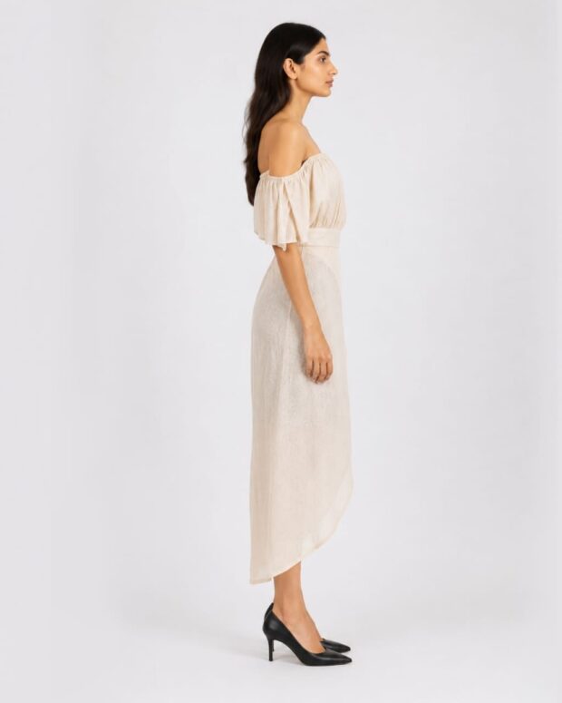 Alternative view of Off-shoulder cotton dress