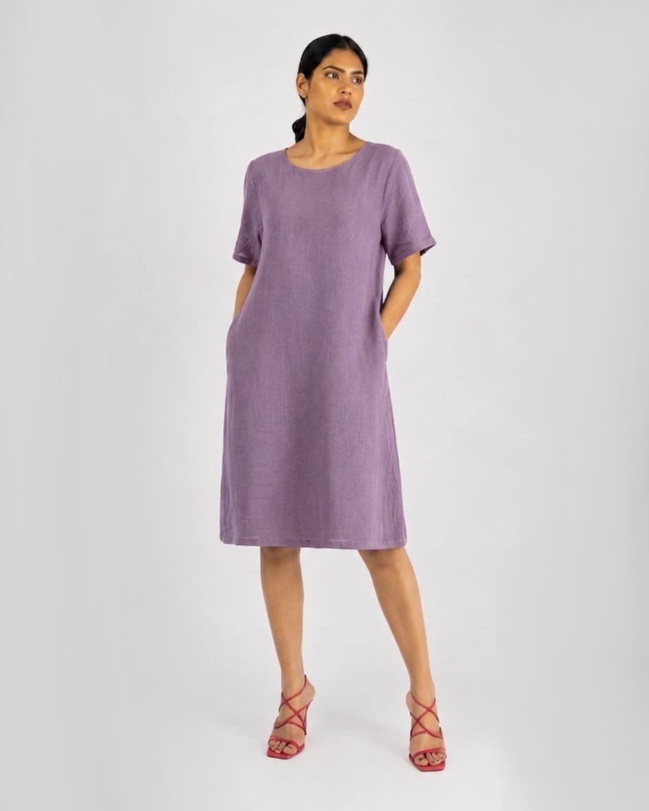 Cotton Simple Dress - Image 10