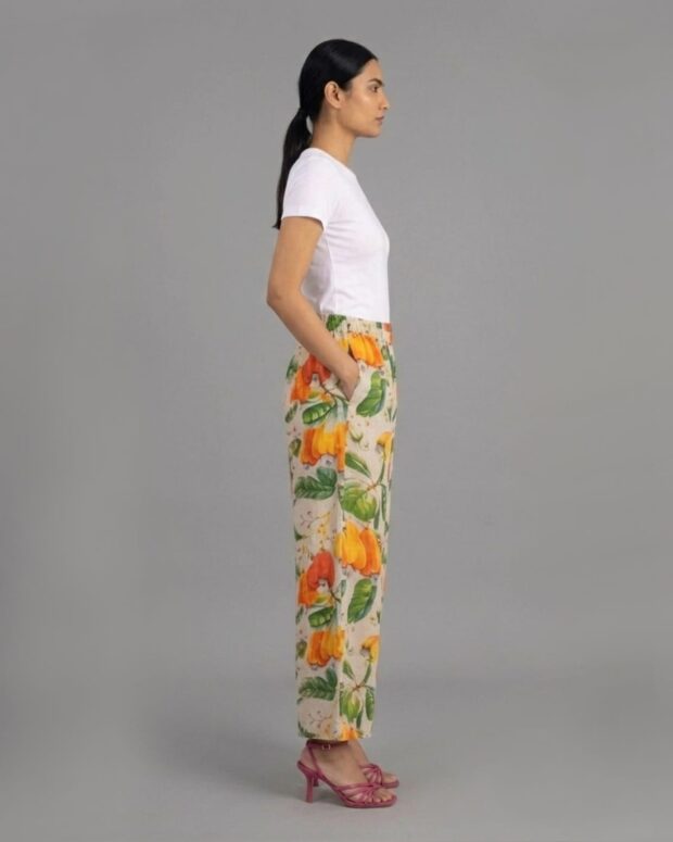 Alternative view of Botanical Cashew Print Cotton Pants