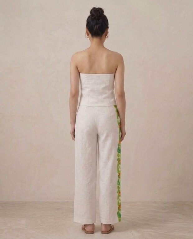 Alternative view of Wide-Leg Gauze Cotton Trousers