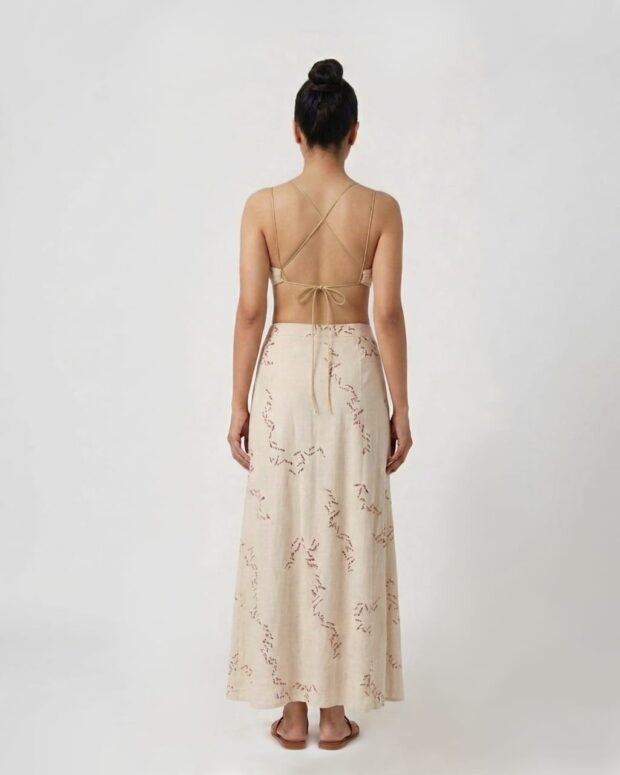 Alternative view of Printed Bralette with Printed Maxi Skirt