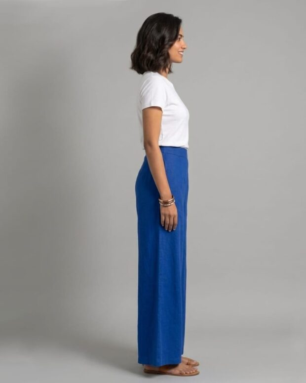 Alternative view of High-waisted wide-leg palazzo trousers
