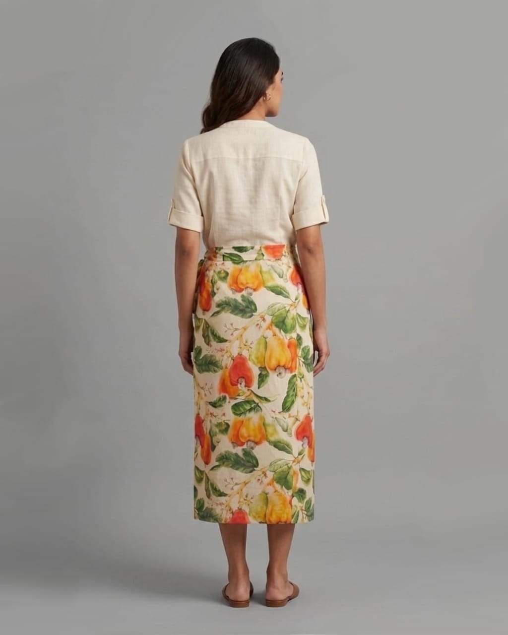 Printed wrap midi skirt - Image 3