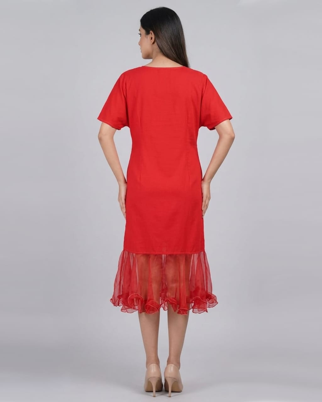 Red Sheath Dress - Image 3