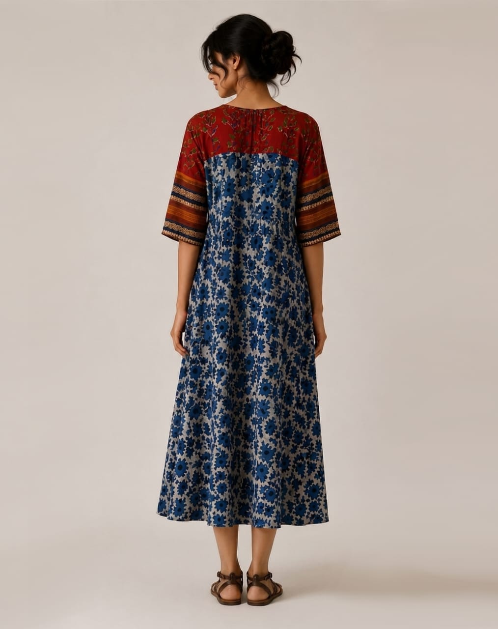 Printed A-Line Dress - Image 3