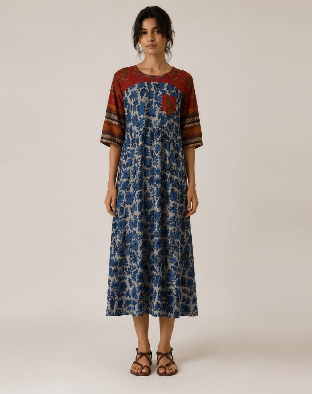 Printed A-Line Dress