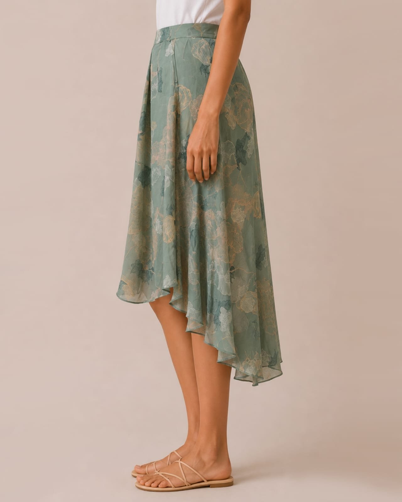 Floral High-Low Skirt - Image 3