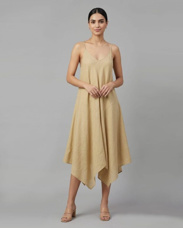 Elegant sleeveless midi dress