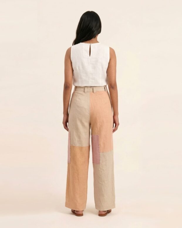 Alternative view of Color-Block Wide-Leg Pants